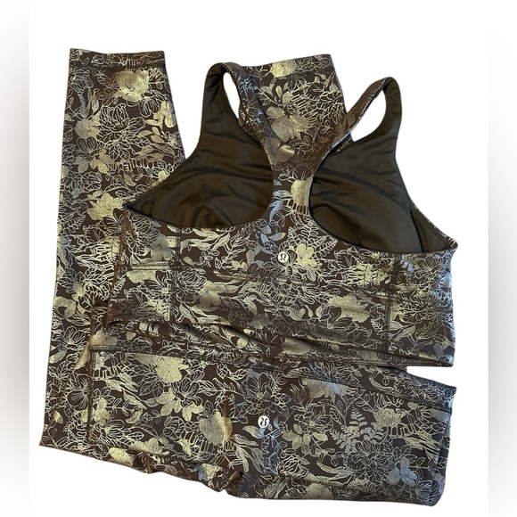 Lululemon Women’s 14 Wunder Train Flourish Black Iridescent Foil Set - Picture 2 of 8